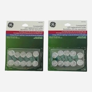 GE LED String Micro Bulbs Warm White 14.5mm Pearl Energy Smart Set 2 Packs NIB